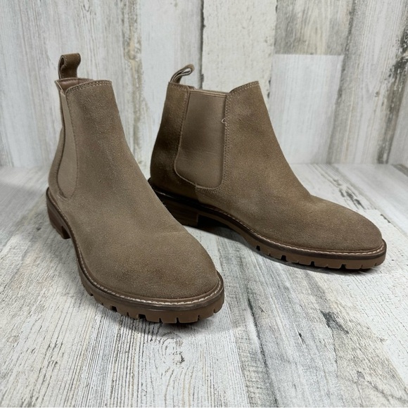 Steve Madden Leopold Tan Brown Leather Pull On Chelsea Ankle Boots #190 - Picture 5 of 12